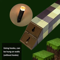 DIYPixel Pixel Torch Night Light – USB Rechargeable 4-Color LED Lamp, Wall Mounted or Desktop Gaming Room Decor